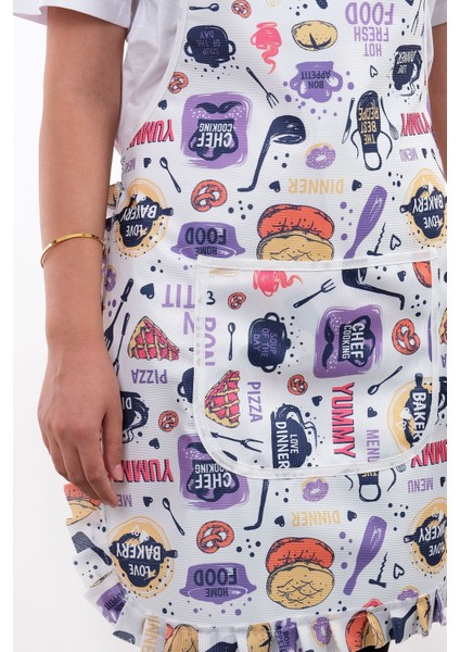 Jarse Frilly Sıvı Geçirmez Su Geçirmez Mutfak Önlüğü indirimleri