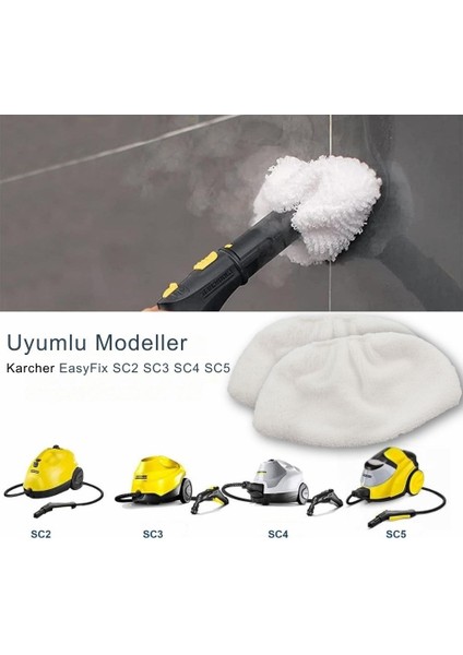 Karcher Easyfix Serisi ile Uyumlu Mop Bez Seti 2'li modelleri