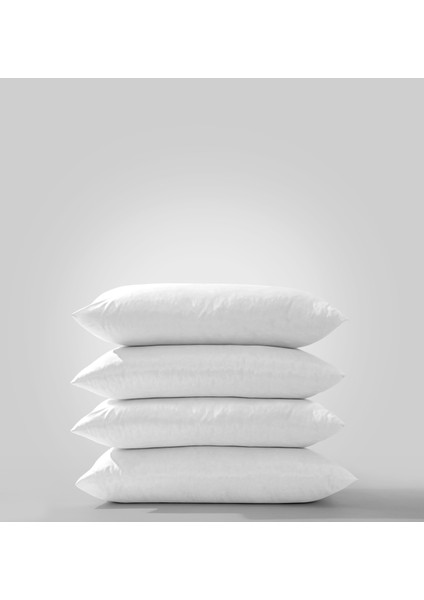 4 Adet Silikon Yastık 600 gr Mikrofiber Kumaş Silikon Elyaf Dolgulu Ev Otel 4'lü Çeyiz Yastığı