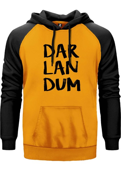 Darlandum Sarı Renk Reglan Kol Kapşonlu Sweatshirt