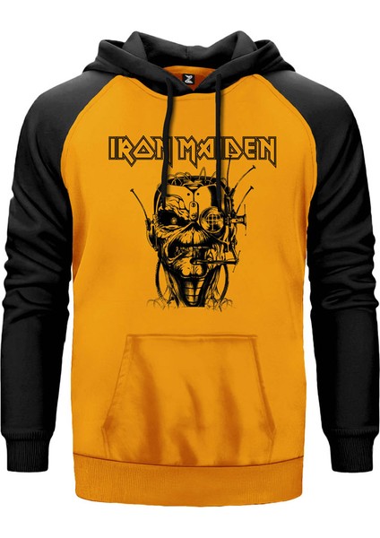 Iron Maiden Soldier Draw Sarı Renk Reglan Kol Kapşonlu Sweatshirt