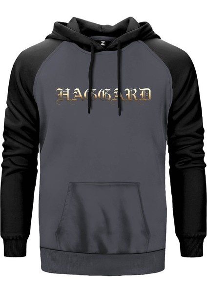 Haggard Logo Gri Renk Reglan Kol Kapşonlu Sweatshirt