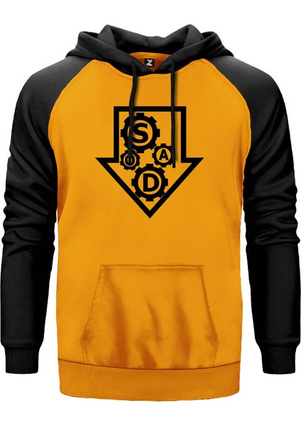 System Of A Down Wheel Sarı Renk Reglan Kol Kapşonlu Sweatshirt