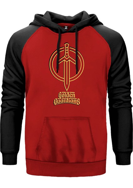 Golden Guardians Kırmızı Renk Reglan Kol Kapşonlu Sweatshirt
