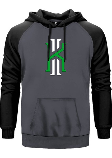 Kyrie Gri Renk Reglan Kol Kapşonlu Sweatshirt