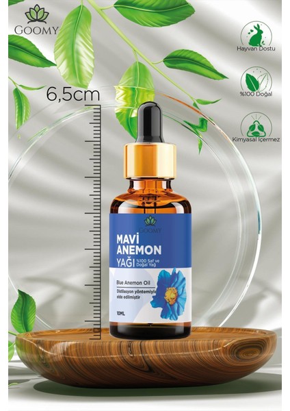 Mavi Anemon Yağı Distilasyon Doğal Bitkisel Uçucu Yağ Blue Anemone Oil 10ml