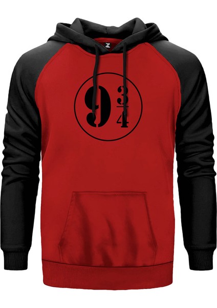 Harry Potter Peron Kırmızı Renk Reglan Kol Kapşonlu Sweatshirt
