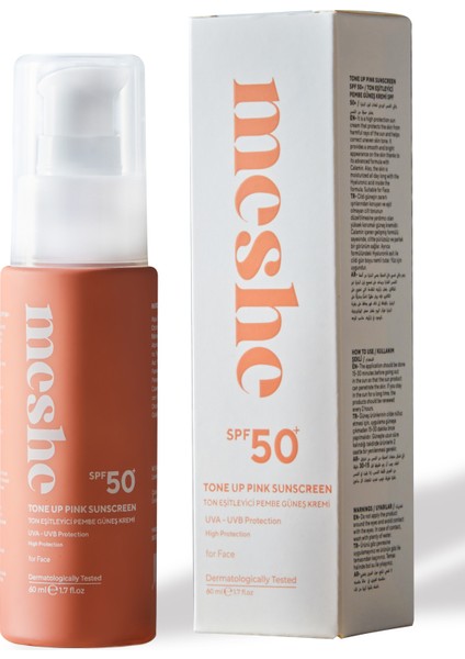Spf 50+ Tone Up Pink Sunscreen Ton Eşitleyici Yüz Güneş Kremi 60 ml fiyatları