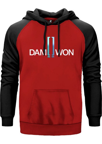 Dw Gaming Kırmızı Renk Reglan Kol Kapşonlu Sweatshirt