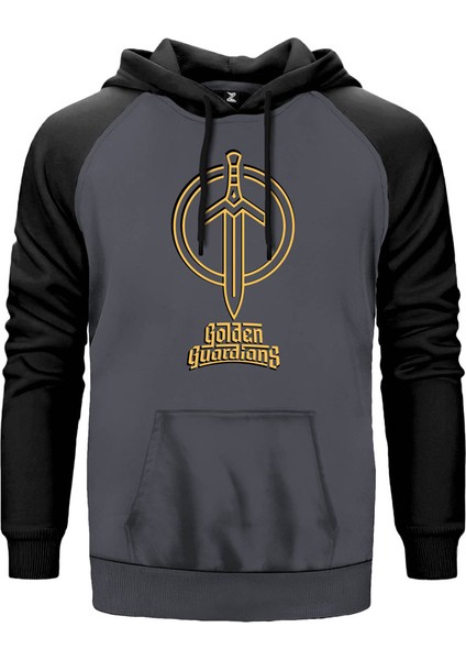 Golden Guardians Gri Renk Reglan Kol Kapşonlu Sweatshirt