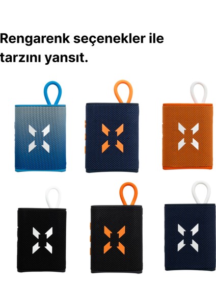 Kablosuz Bluetooth Stereo Hoparlör Rgb Işıklı 5w Tws Ipx7 Ses Bombası X6703