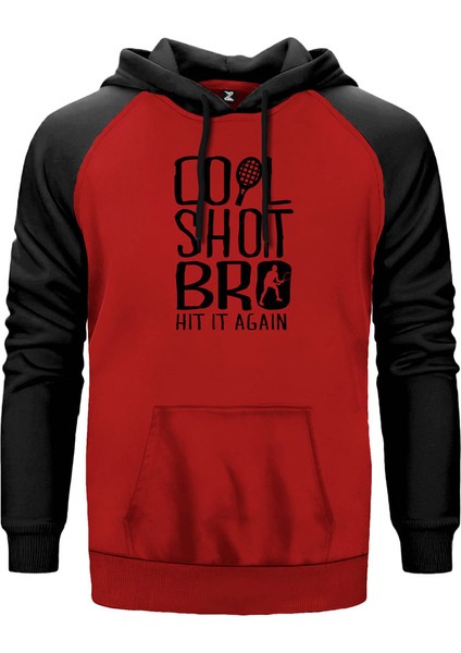 Tenis Cool Shot Bro Kırmızı Renk Reglan Kol Kapşonlu Sweatshirt