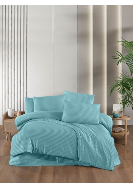 %100 Pamuk Saten Çift Kişilik Nevresim Takımı 200X220CM