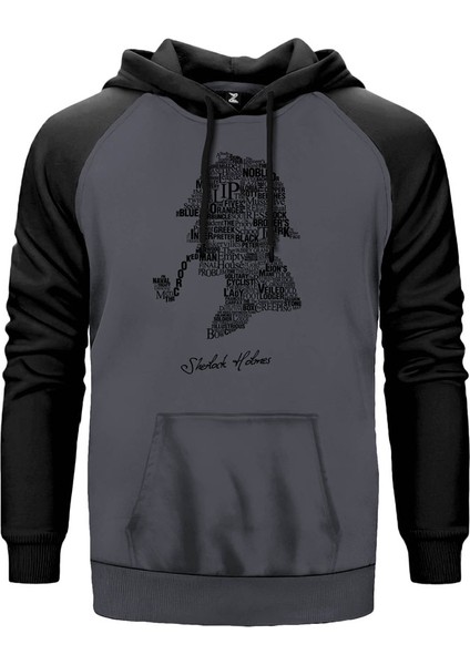 Sherlock Holmes The Canon Gri Renk Reglan Kol Kapşonlu Sweatshirt