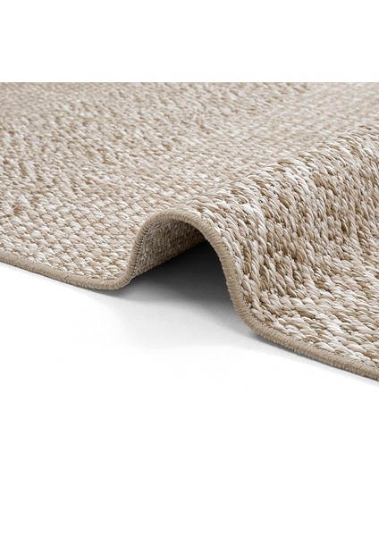 Smart 2005 Bej Kilim Halı Makinede Yıkanabilir İnce Kaymaz Taban Halı Dokuma Yazlık Balkon Kilimi