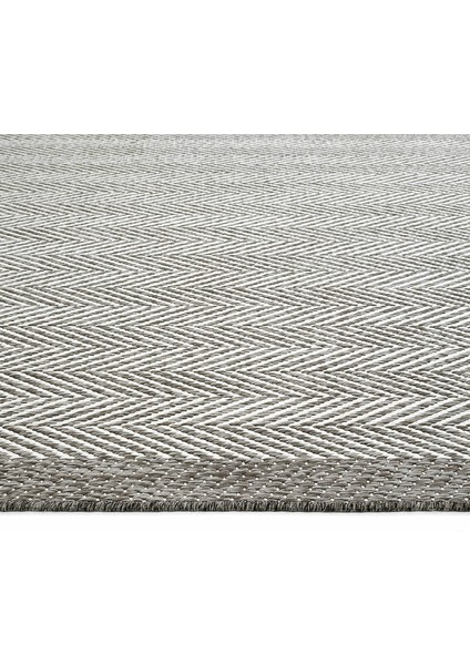 Smart 2002 Gri Kilim Halı Makinede Yıkanabilir İnce Kaymaz Taban Halı Dokuma Yazlık Balkon Kilimi