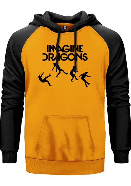 Imagine Dragons Fall Sarı Renk Reglan Kol Kapşonlu Sweatshirt