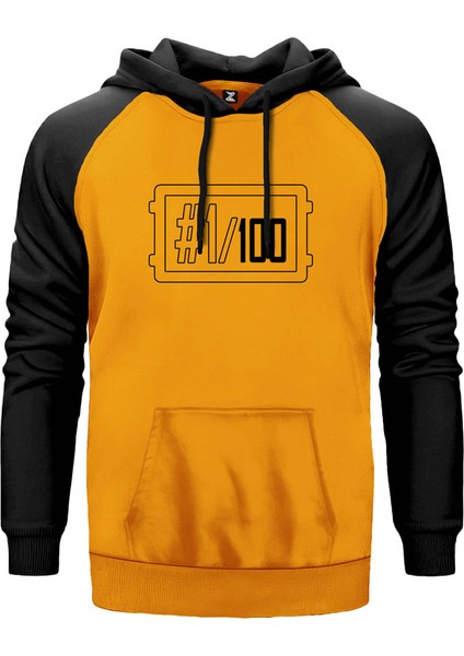Pubg 100 To 1 Sarı Renk Reglan Kol Kapşonlu Sweatshirt