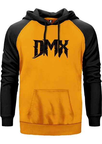 Dmx Logo Sarı Renk Reglan Kol Kapşonlu Sweatshirt