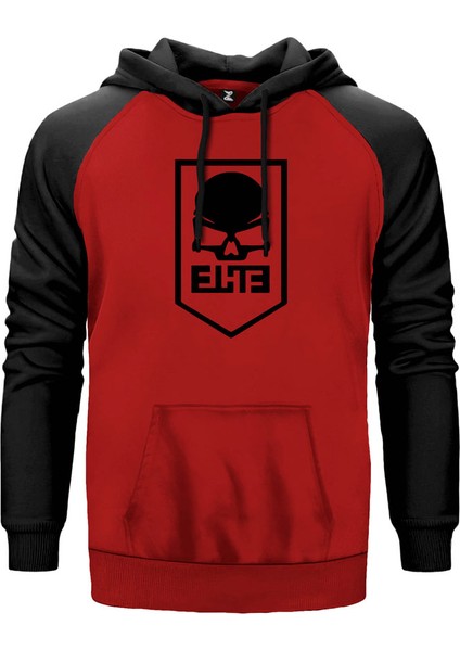 Call Of Duty Elite Kırmızı Renk Reglan Kol Kapşonlu Sweatshirt