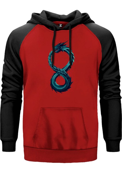 Altered Carbon Dragon 2 Kırmızı Renk Reglan Kol Kapşonlu Sweatshirt