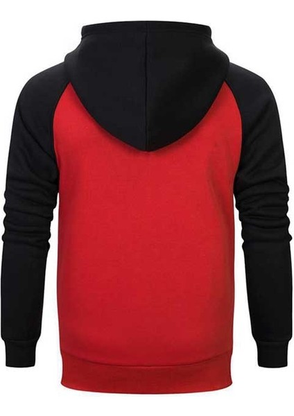 Command & Conquer Logo Kırmızı Renk Reglan Kol Kapşonlu Sweatshirt