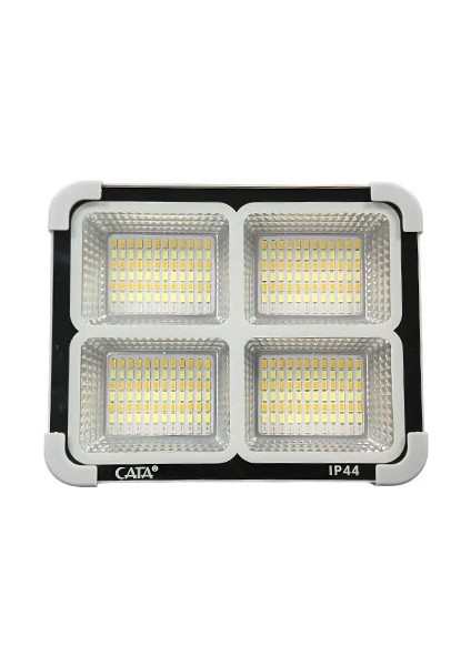 CT-4698 Güneş Enerjili Solar 200W Watt LED Projektör Taşınabilir Sarı Beyaz ve Çakar Işık Lamba IP44