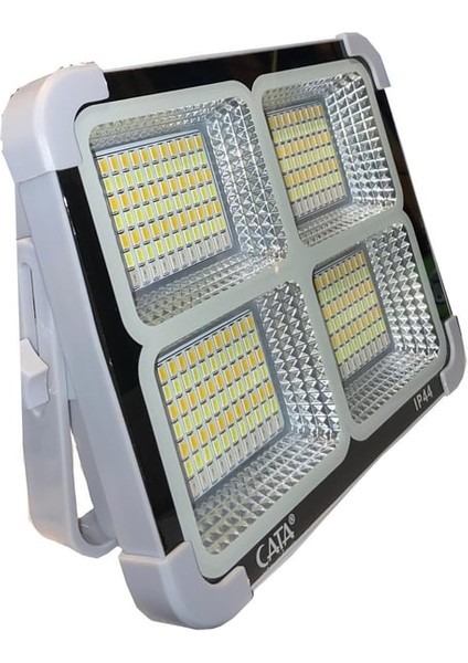 CT-4698 Güneş Enerjili Solar 200W Watt LED Projektör Taşınabilir Sarı Beyaz ve Çakar Işık Lamba IP44 fiyatları