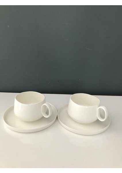Classy Beyaz Porselen 2 Li Fincan Seti 210 ml