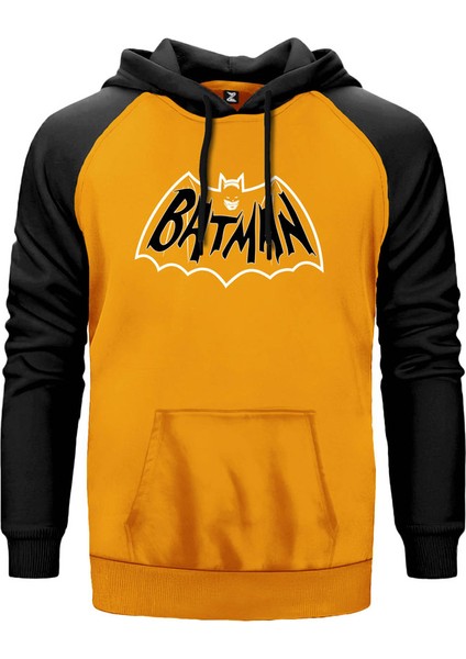 Batman Comic Sarı Renk Reglan Kol Kapşonlu Sweatshirt