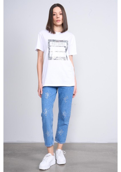 Çetinkaya Fithit 8321 Bayan Bisiklet Yaka 30/1 Penye Süprem Regular T-Shirt Beyaz fiyatları