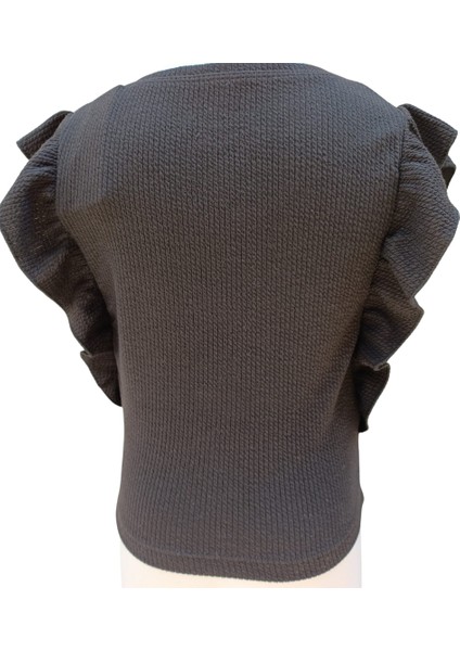 Kız Çocuk T-Shirt Kaşkorse Baskısız Siyah 13 Yaş