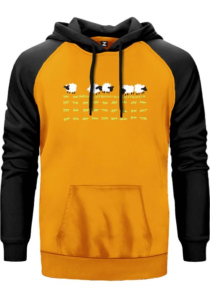 Sleeping Sheep Sarı Renk Reglan Kol Kapşonlu Sweatshirt