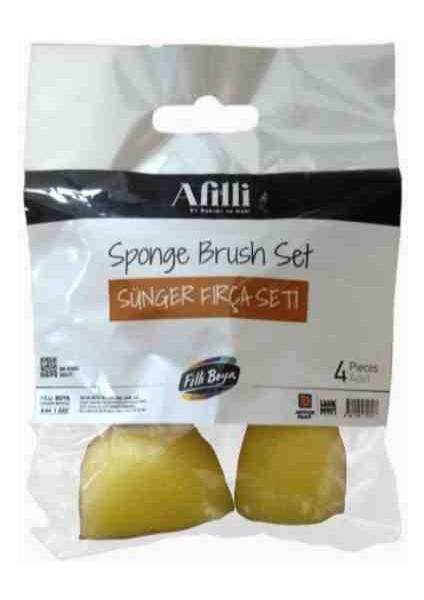 Afilli Sünger Fırça Seti 4 Lü (Ponpon Fırça )
