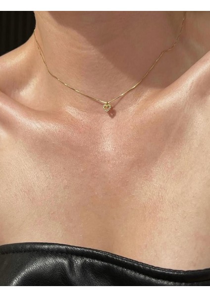 925 Ayar Gümüş Zirkon Taşlı Harf Kolye