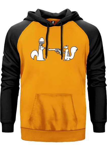 Sincap Hands Up Sarı Renk Reglan Kol Kapşonlu Sweatshirt