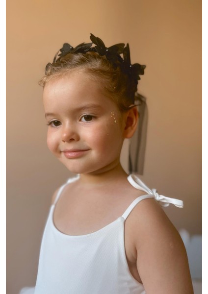 Siyah Kelebekli Kız Çocuk Helen Taç fiyatları