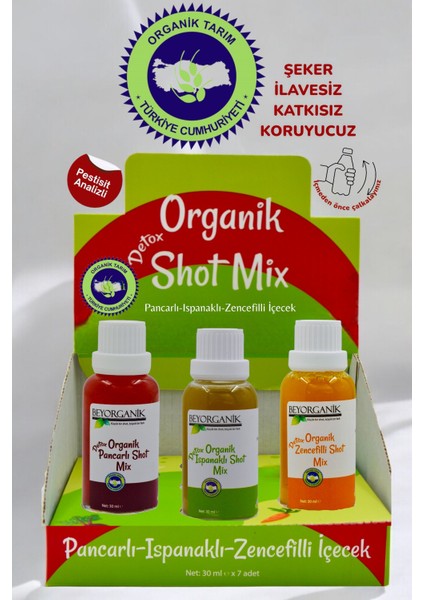Organik Detox Shot Mix (Pestisit Analizli)