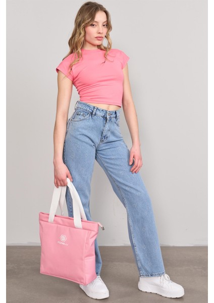 Çetinkaya Fithit 3266 Bayan Bisiklet Yaka 30/1 Compact Penye Süprem Crop T-Shirt Nar Çiçeği fiyatları