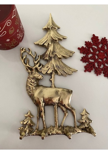 Pirinç Geyikli Askılı Anahtarlık Duvar Dekoru fiyatları