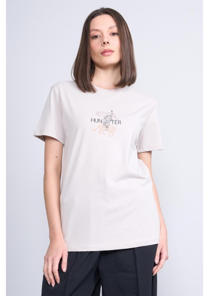 Çetinkaya Fithit 8415 Bayan Bisiklet Yaka 30/1 Penye Regular T-Shirt Vizon