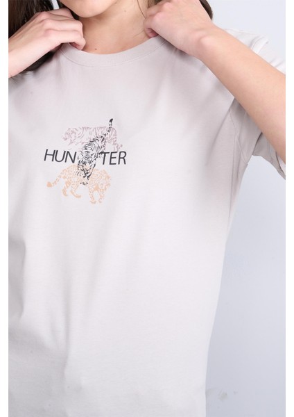 Çetinkaya Fithit 8415 Bayan Bisiklet Yaka 30/1 Penye Regular T-Shirt Vizon