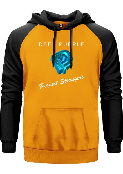 Deep Purple Perfect Strangers Sarı Renk Reglan Kol Kapşonlu Sweatshirt