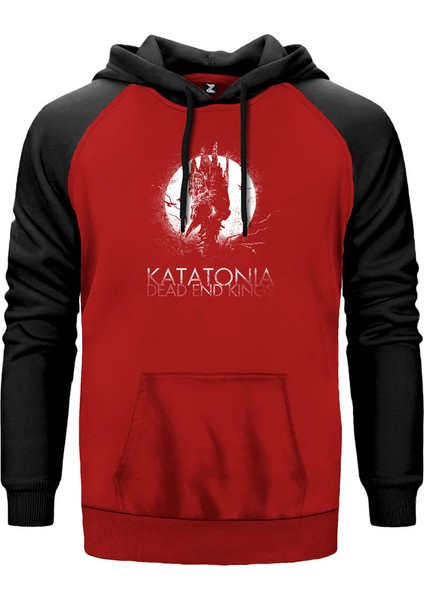 Katatonia Dead End Kings Kırmızı Renk Reglan Kol Kapşonlu Sweatshirt