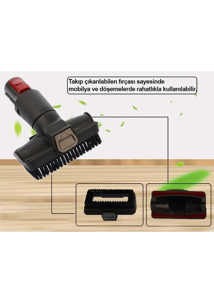Dyson V11 Torque Dikey Süpürge ile Uyumlu Filtre ve Mobilya Fırçası Seti