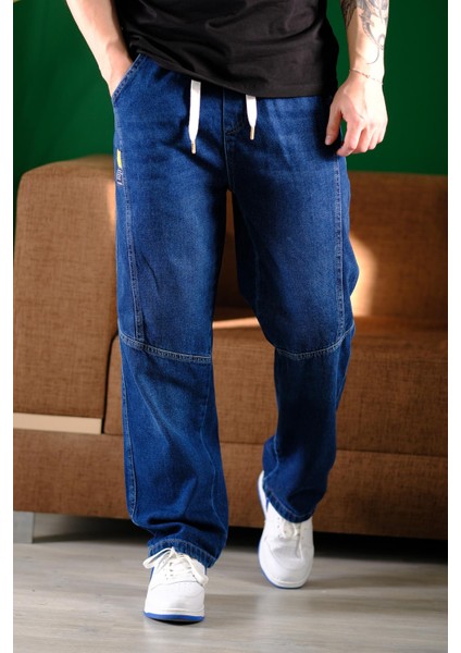 Reax Camilla Beli Lastikli Ipli Düz Paça Rahat Kesim Erkek Jean Pantolon fiyatları