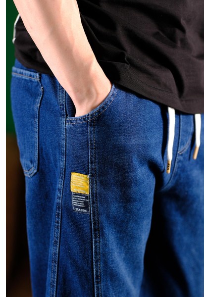 Reax Camilla Beli Lastikli Ipli Düz Paça Rahat Kesim Erkek Jean Pantolon fırsatları