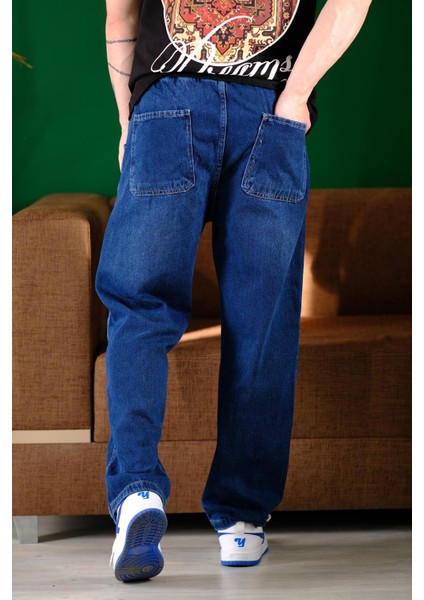 Reax Camilla Beli Lastikli Ipli Düz Paça Rahat Kesim Erkek Jean Pantolon indirimleri