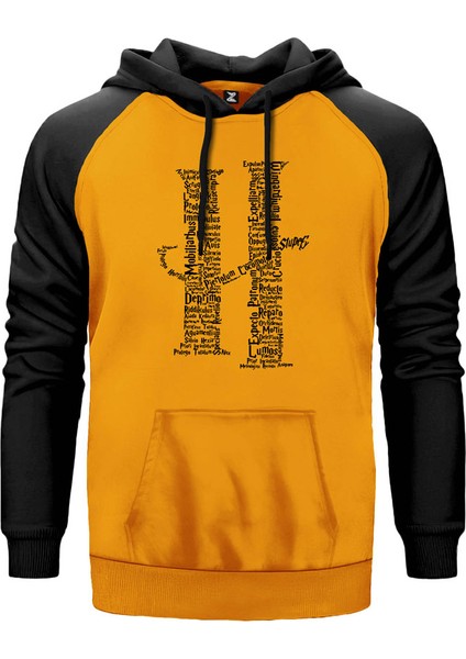 Harry Potter H Sarı Renk Reglan Kol Kapşonlu Sweatshirt