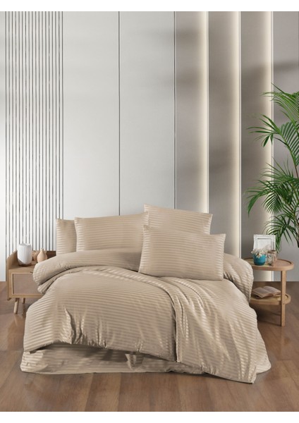 %100 Pamuk Saten Çift Kişilik Nevresim Takımı 200X220CM